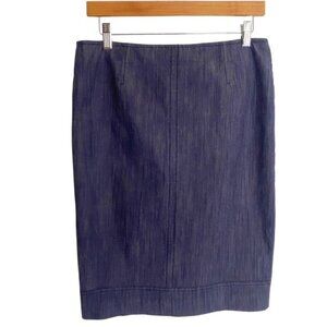 Trina Turk Blue Back Zipper Pencil Skirt 6